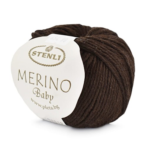 Włóczka Stenli Merino Baby 654 / czekolada