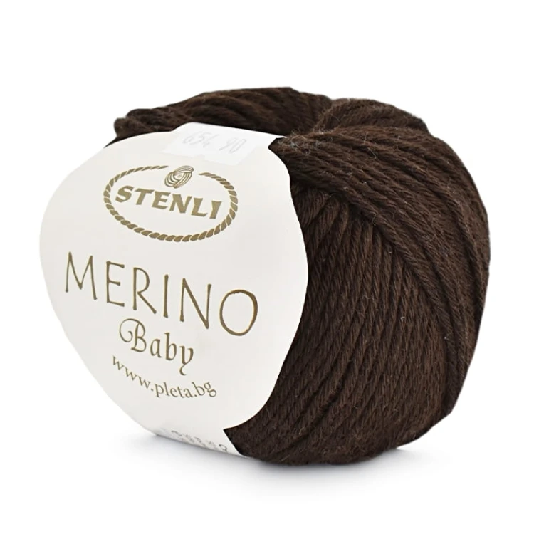 Włóczka Stenli Merino Baby 654 / czekolada