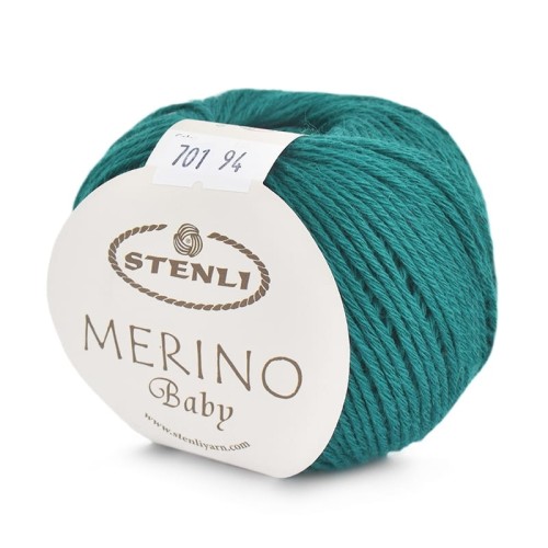 Włóczka Stenli Merino Baby 701 / butelkowa zieleń