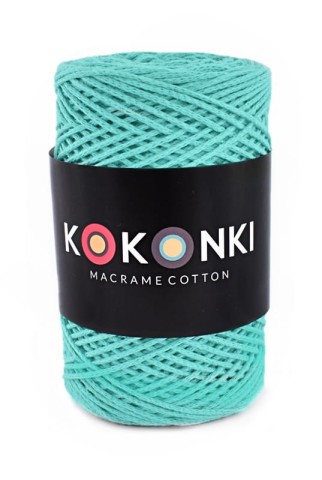Sznurek Macrame Cotton by KOKONKI 2mm / rolka 200m / ciemna mięta - OUTLET