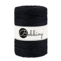 Sznurek skręcany bawełniany Bobbiny Macrame Cord / Czerń / Black / 5mm / 100m