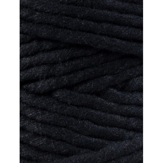 Sznurek skręcany bawełniany Bobbiny Macrame Cord / Czerń / Black / 5mm / 100m