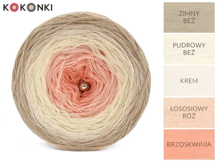 KOKONEK CLASSIC B058 Happy birthday - Zimny beż/pudrowy beż/krem/łososiowy róż/brzoskwinia