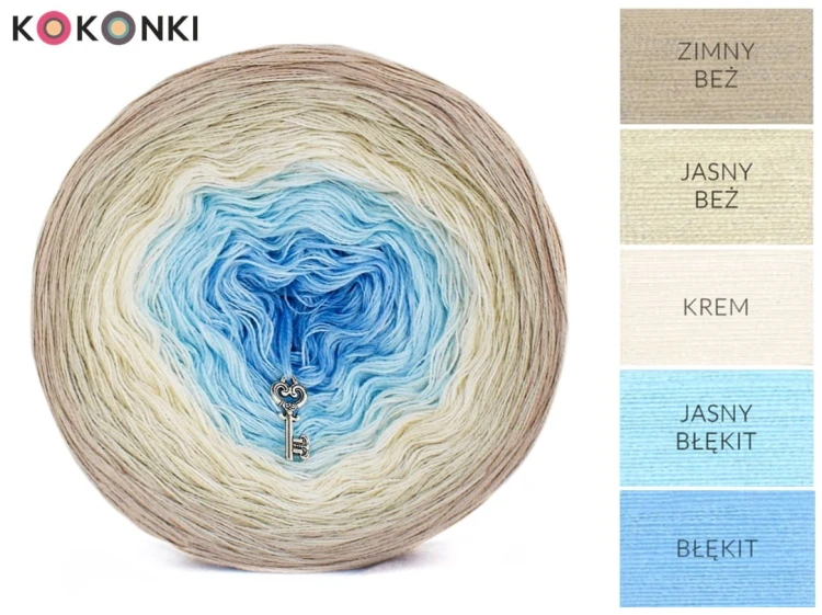 KOKONEK CLASSIC B063 Feels like home - Zimny beż/jasny beż/krem/jasny błękit/błękit