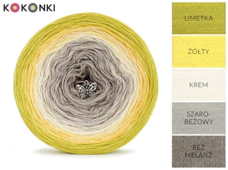 KOKONEK CLASSIC B064 Mr.Easter - Limetka/żółt/krem/ szarobeżowy/beż melanż