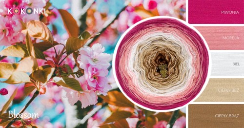 KOKONEK CLASSIC B061 Blossom - Piwonia/morela/bie/ciepły beż/ciepły brąz