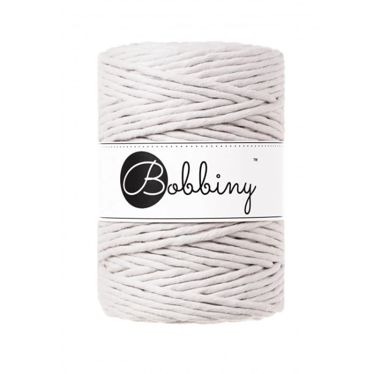Sznurek skręcany bawełniany Bobbiny Macrame Cord / Księżycowy / Moonlight / 5mm / 100m