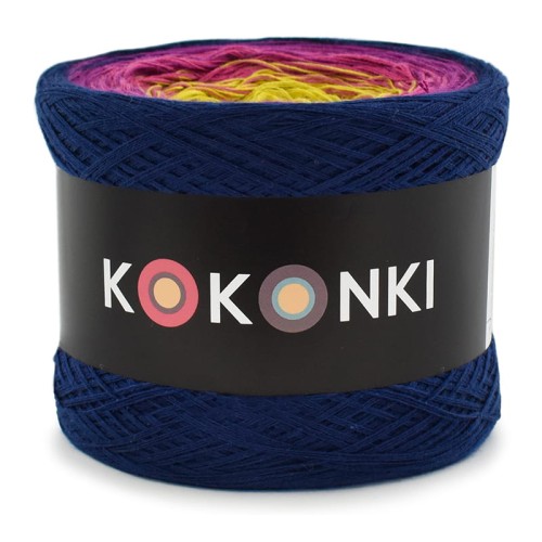 KOKONEK CLASSIC B072 - Granat/jeżyna/piwonia/limetka/intensywny żółty