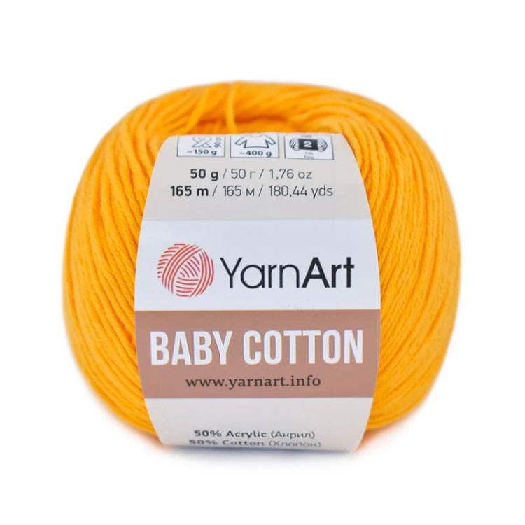 Włóczka YarnArt Baby Cotton 432 / słonecznik