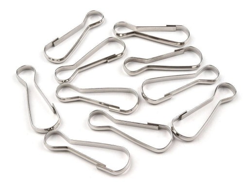 Karabińczyk prosty / nikiel /10 x 32 mm / 1 szt.