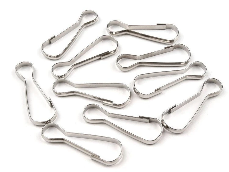 Karabińczyk prosty / nikiel /10 x 32 mm / 1 szt.