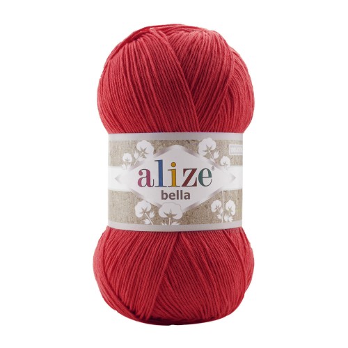 Włóczka Alize Bella 56 / czerwień / 100 g