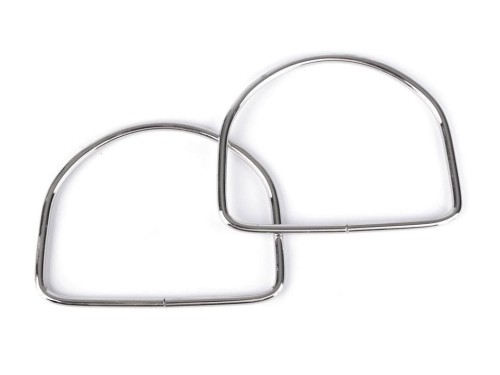 Uchwyty / rączki do torby / metalowe / nikiel / 10,5 x 13 cm / 2 sztuki