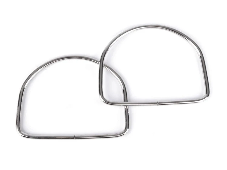 Uchwyty / rączki do torby / metalowe / nikiel / 10,5 x 13 cm / 2 sztuki