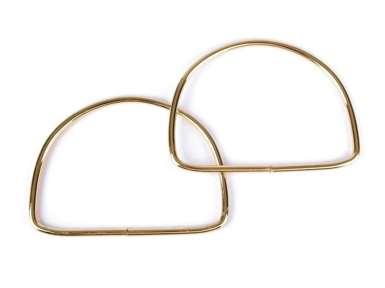 Uchwyty / rączki do torby / metalowe / złoto / 10,5 x 13 cm / 2 sztuki
