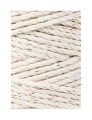Sznurek skręcany 3-żyłowy bawełniany Bobbiny 3ply Macrame Rope / Naturalne Złoto / Golden Natural / 3 mm / 100 m