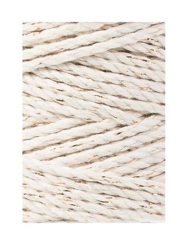 Sznurek skręcany 3-żyłowy bawełniany Bobbiny 3ply Macrame Rope / Naturalne Złoto / Golden Natural / 3 mm / 100 m