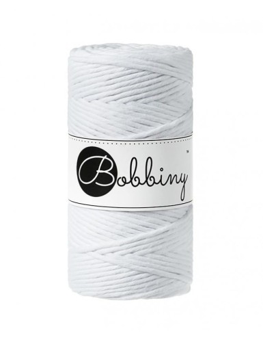 Sznurek skręcany bawełniany Bobbiny Macrame Cord / Biały / White / 3mm / 100m