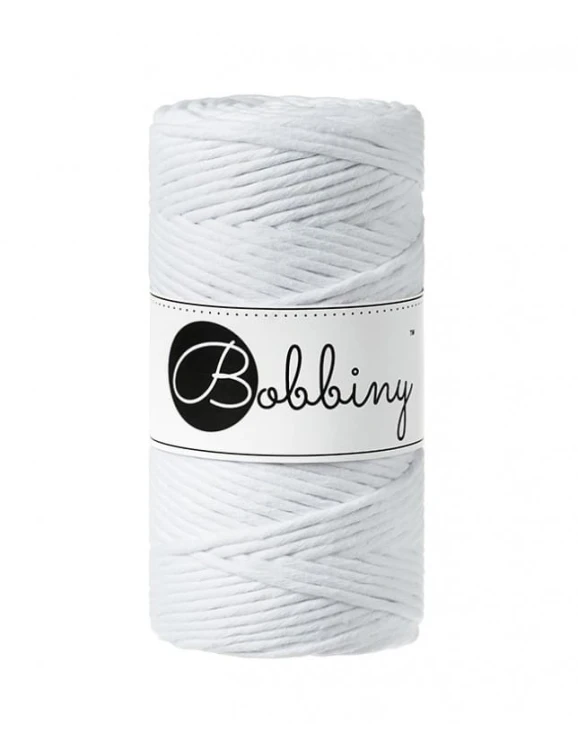 Sznurek skręcany bawełniany Bobbiny Macrame Cord / Biały / White / 3mm / 100m