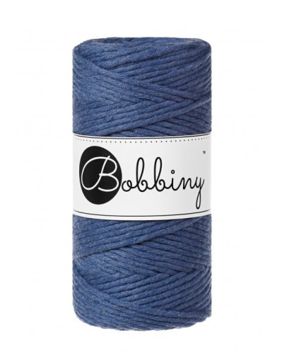 Sznurek skręcany bawełniany Bobbiny Macrame Cord / Jeansowy / Jeans / 3mm / 100m
