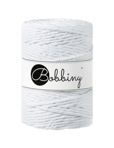 Sznurek skręcany bawełniany Bobbiny Macrame Cord / Biały / White / 5mm / 100m