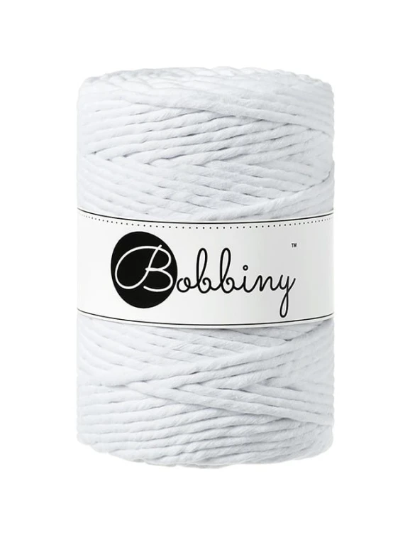 Sznurek skręcany bawełniany Bobbiny Macrame Cord / Biały / White / 5mm / 100m