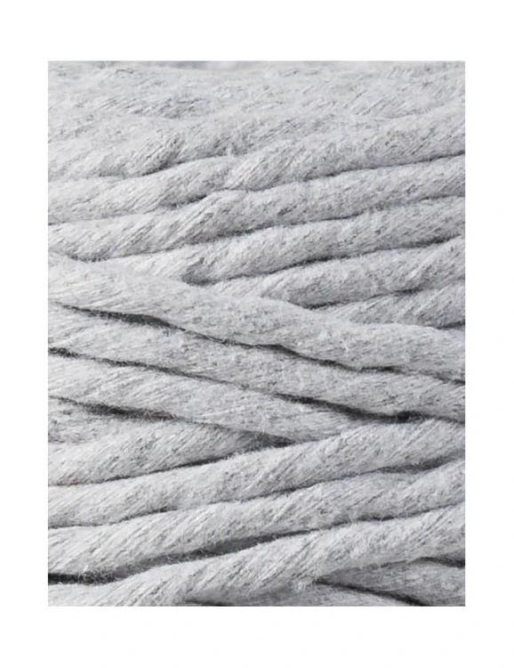 Sznurek skręcany bawełniany Bobbiny Macrame Cord / Jasny szary / Light Grey / 5mm / 100m