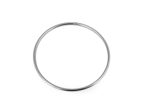 Uchwyty / rączki do torby / metalowe / nikiel / średnica 13.5 cm / 2 sztuki