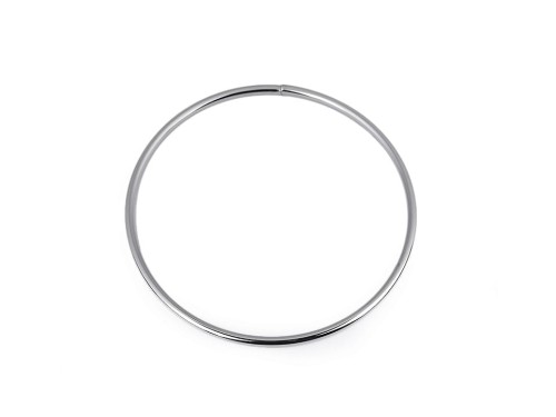 Uchwyty / rączki do torby / metalowe / nikiel / średnica 13,5 cm / 2 sztuki