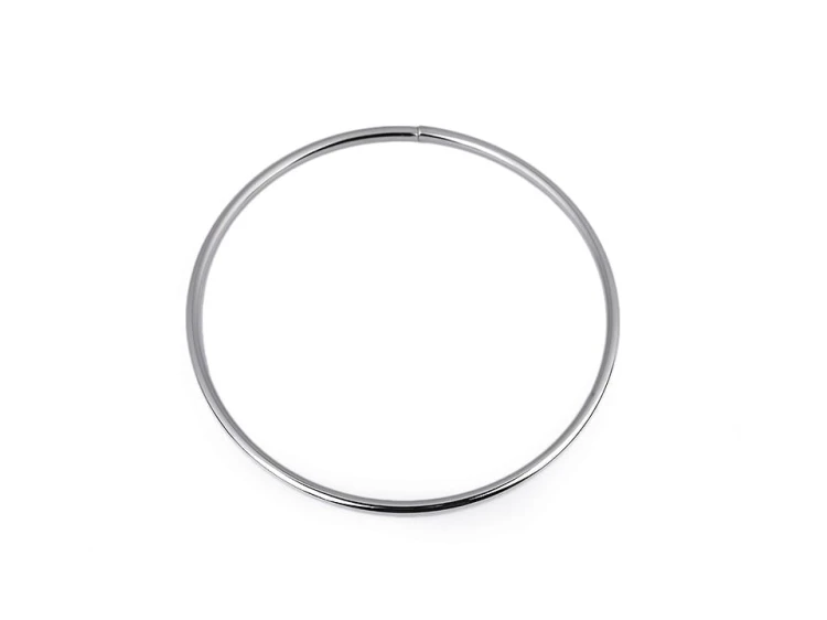 Uchwyty / rączki do torby / metalowe / nikiel / średnica 13,5 cm / 2 sztuki
