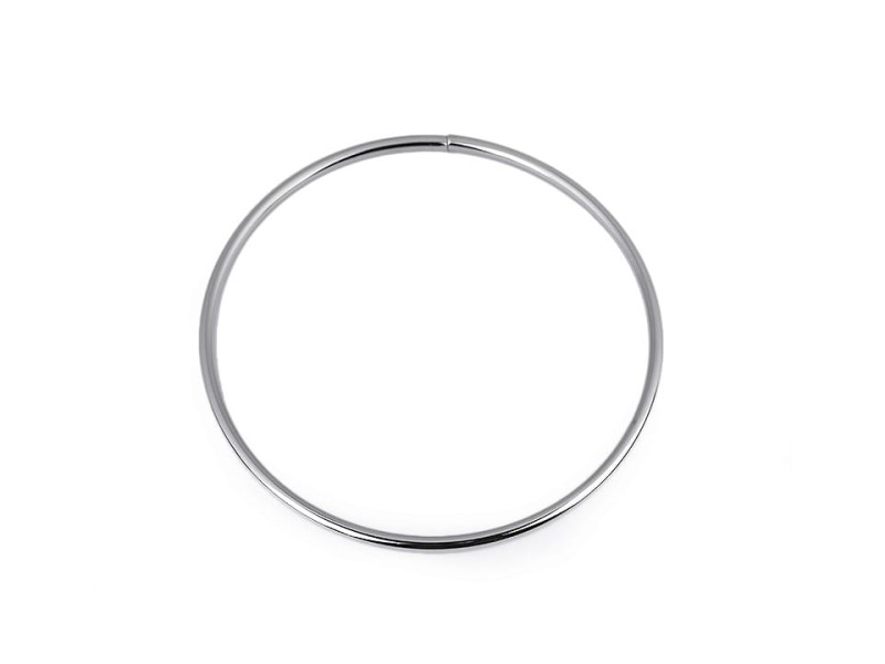 Uchwyty / rączki do torby / metalowe / nikiel / średnica 13,5 cm / 2 sztuki