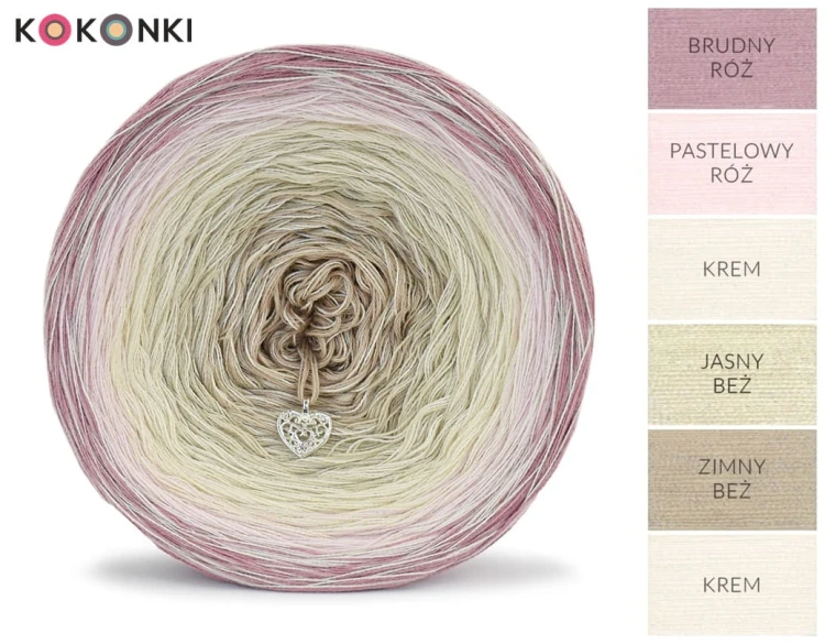 KOKONEK Cream Rare R83 - Brudny róż/pastelowy róż/krem/jasny beż/zimny beż