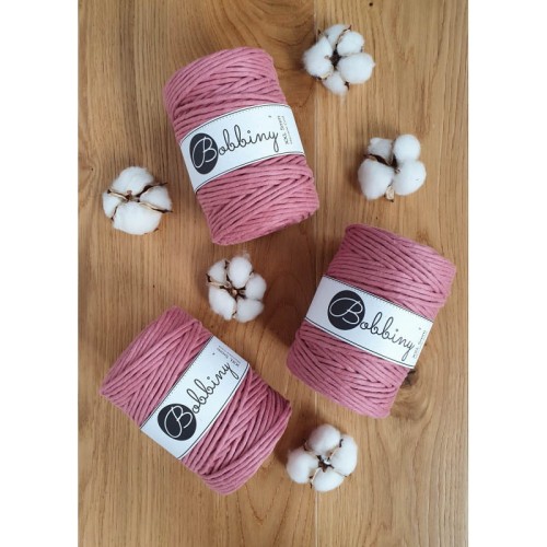 Sznurek skręcany bawełniany Bobbiny Macrame Cord / Kwiatowy / Blossom / 5mm / 100m