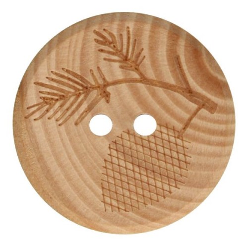 Guzik Drops drewniany / 20 mm / ''Szyszka''