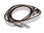 Uchwyt / rączka do torby z karabińczykiem 108 cm / jasny beż i nikiel / 1 szt / 790597