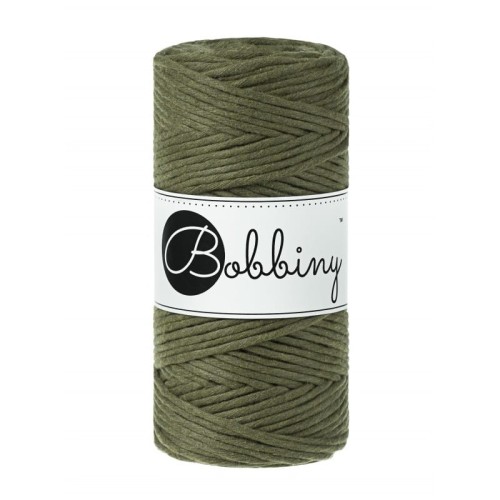 Sznurek skręcany bawełniany Bobbiny Macrame Cord / Awokado / Avocado / 3mm / 100m