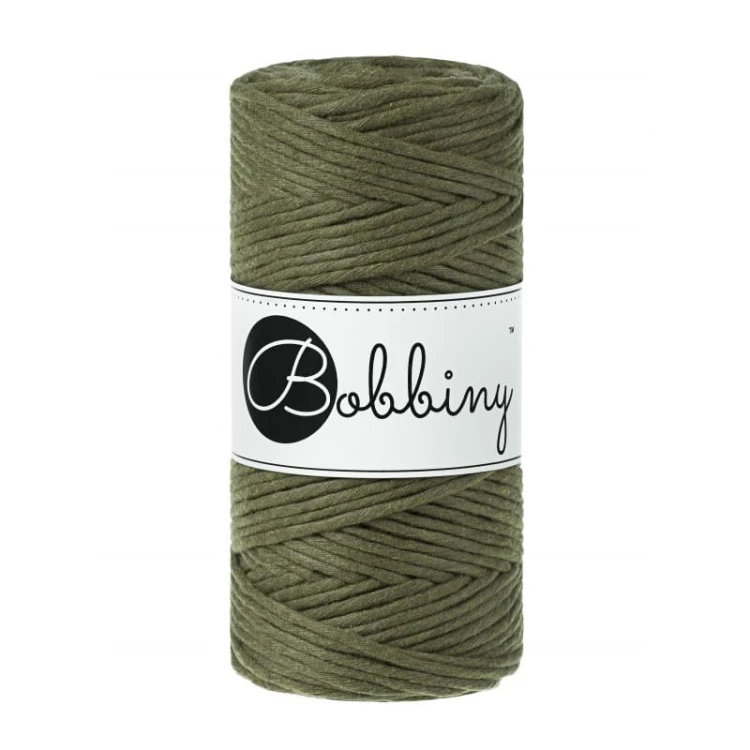 Sznurek skręcany bawełniany Bobbiny Macrame Cord / Awokado / Avocado / 3mm / 100m