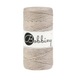 Sznurek skręcany bawełniany Bobbiny Macrame Cord / Beż / Beige / 3mm / 100m
