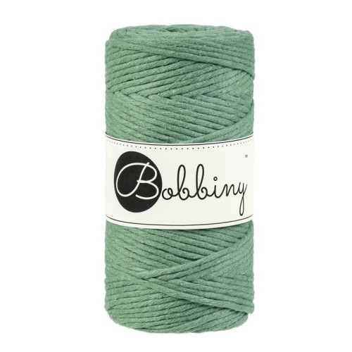Sznurek skręcany bawełniany Bobbiny Macrame Cord / Szałwia / Eucalyptus green / 3mm / 100m