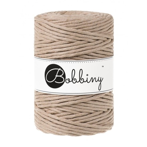 Sznurek skręcany bawełniany Bobbiny Macrame Cord / Piaskowy / Sand / 5mm / 100m