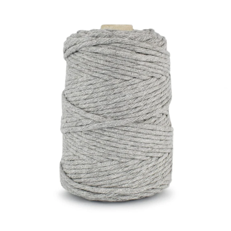 Sznurek bawełniany skręcany 5mm / 100 m / 730 średni szary
