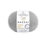 Włóczka Gazzal Super Kid Mohair 64434 / jasny szary