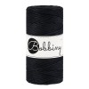 Sznurek skręcany bawełniany Bobbiny Macrame Cord / Czarny / Black / 3mm / 100m