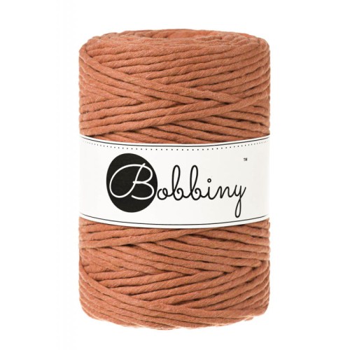 Sznurek skręcany bawełniany Bobbiny Macrame Cord / Terakota / Terracotta / 5mm / 100m