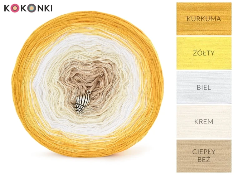 KOKONEK Classic B075 Like a flower - Kurkuma/żółty/biel/krem/ciepły beż