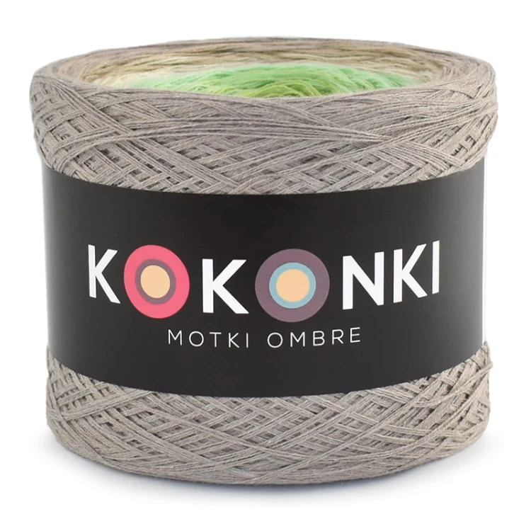 KOKONEK Classic B077 Hot dog - Beż melanż/zimny beż/krem/pistacja/jasna zieleń/paproć