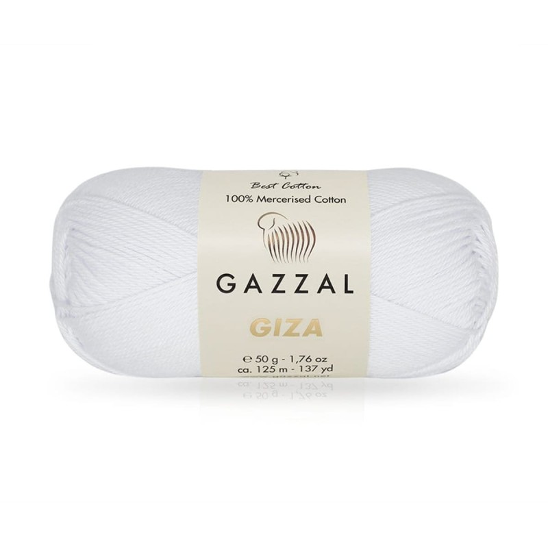 Włóczka Gazzal Giza 2450 / biel