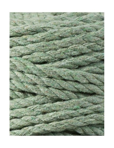 Sznurek skręcany 3-żyłowy bawełniany Bobbiny 3ply Macrame Rope / Szałwia / Eucalyptus Green / 5mm / 100m