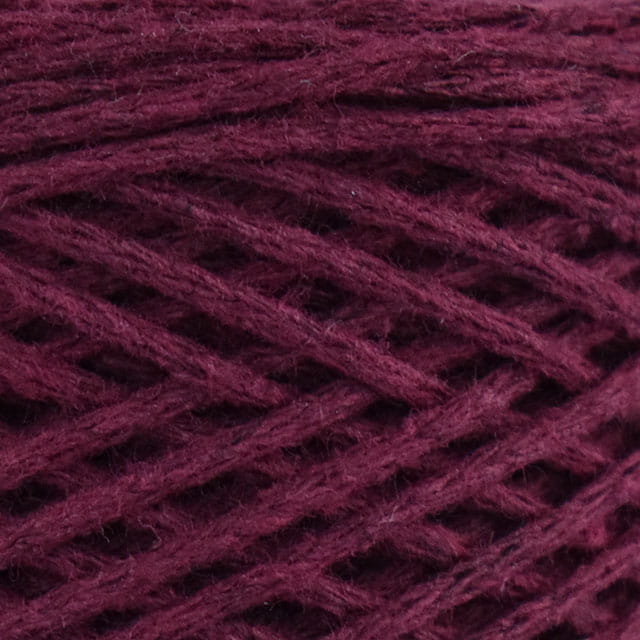 Sznurek Macrame Cotton by KOKONKI 2mm / rolka 200m / wino (wiązany)