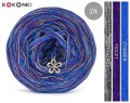 KOKONEK Merino SIX S010 - Chaber/fiolet/średni szary, 6 nitek, 230 m, 100 g